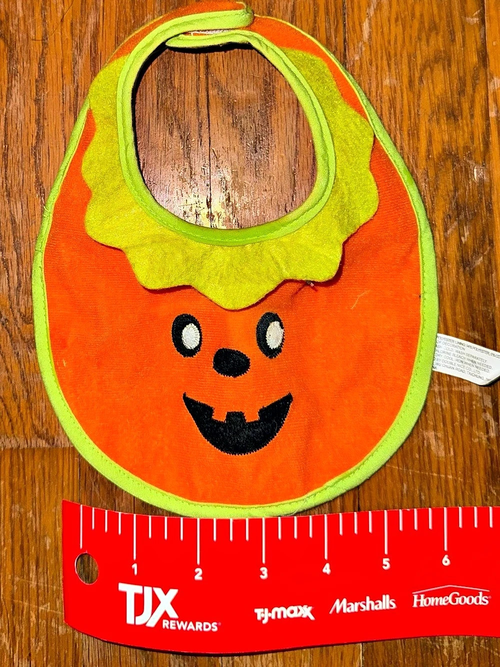 Pumpkin Bib Halloween fall autumn costume cute funny XS